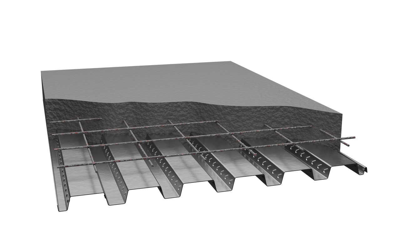 1 -Floor B-36 _ DGB-36 _ Galvanized _ Transparent _ Concrete Angled