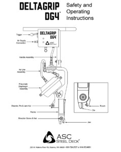 ASC Steel Deck DeltaGrip® DG4TM Tool Safety Instrutctions and Operation Manual Thumbnail