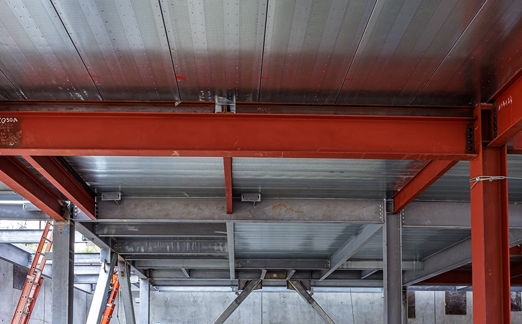 Saddleback College Math & Science Building featuring ASC Steel Deck's cellular acoustical floor and roof deck.