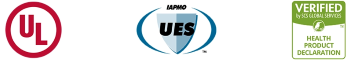 small UL, UES, HPD Logos