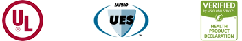 small UL, UES, HPD Logos